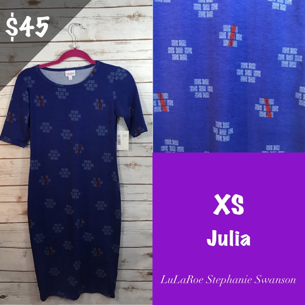 LuLaRoe Julia Dress. XS